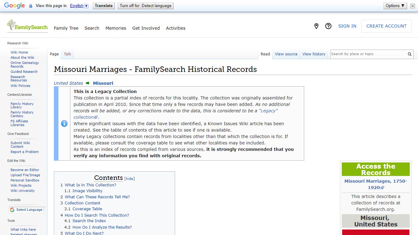 Missouri Marriages - FamilySearch Historical Records