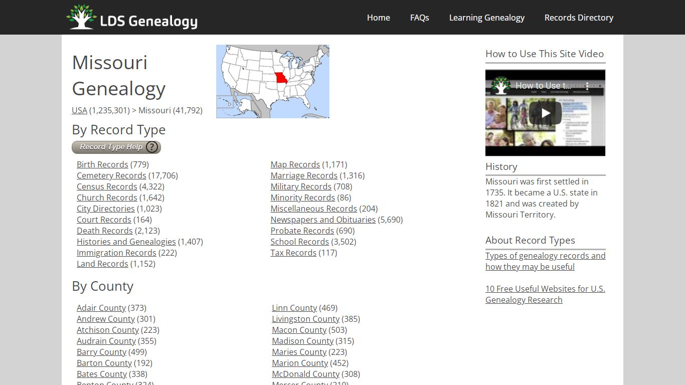 Missouri Genealogy